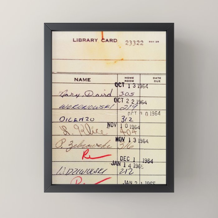 Library Card 23322 Mini Art Print Gallery Image 3