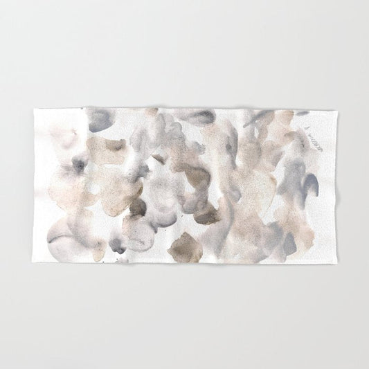 Abstract Art Grey Black Brown Abstract Watercolour 8| Watercolor Brush Strokes Bath Towel Gallery Image 2