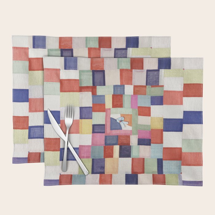 Korean 19th Century Geometric Textile Print Placemat Gallery Image 1