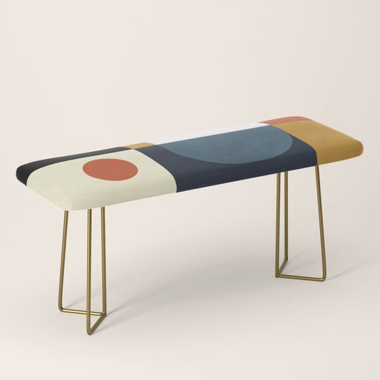 mid century abstract shapes fall winter 4 Bench Gallery Image 2