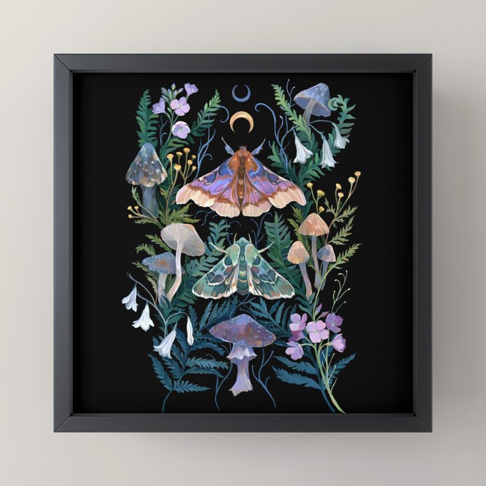 Sphinx Moth Moon Garden Mini Art Print Gallery Image 3