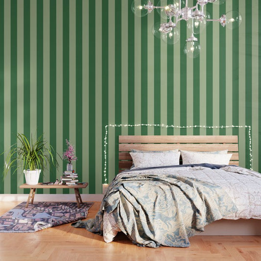 Vertical Stripes Sage Green Vertical Lines Vintage Geometric Retro Tropical Modern Minimal Pattern Wallpaper Gallery Image 1