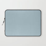 Soft Chalky Pastel Blue Solid Color Laptop Sleeve Gallery Image 1