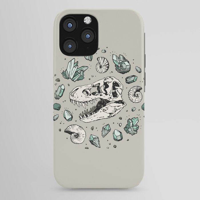 Geo-rex Vortex | Aquamarine | Dinosaur Skull Fossil Art iPhone Case Gallery Image 44