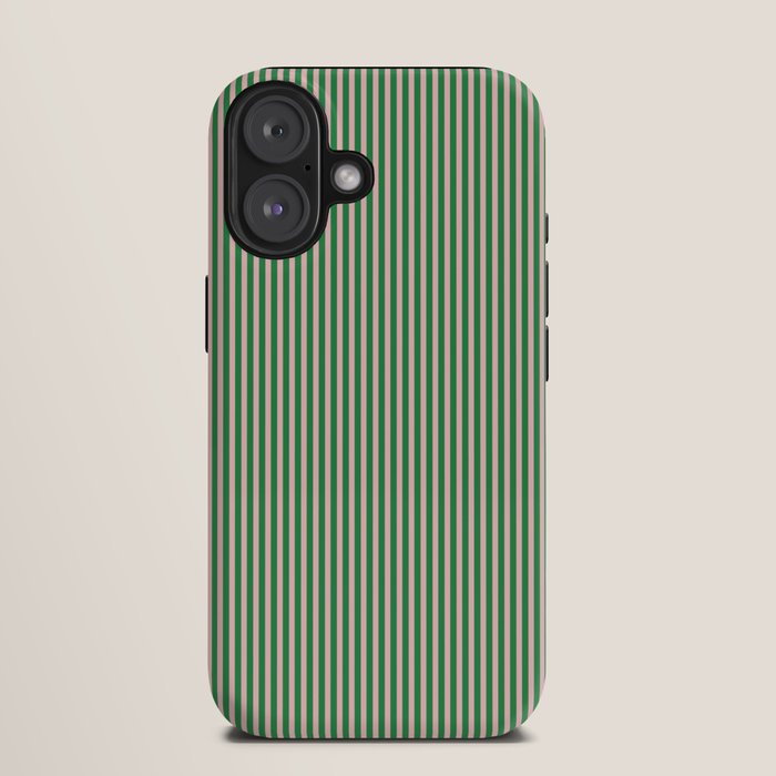 Narrow Stripes Green and Pink Vertical Pattern iPhone Case Gallery Image 9