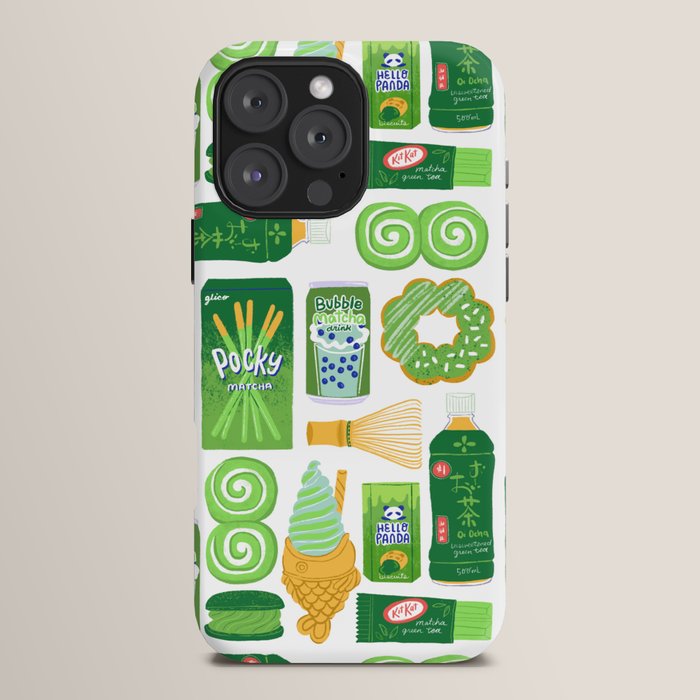 Matcha Green Tea Snacks iPhone Case Gallery Image 16