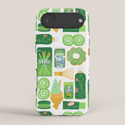 Matcha Green Tea Snacks iPhone Case Gallery Image 2