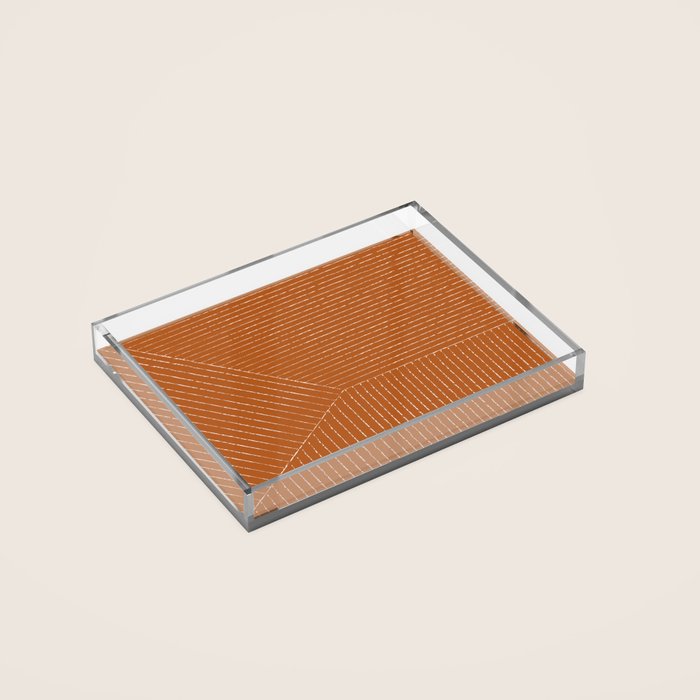 Lines (Rust) Acrylic Tray Gallery Image 2