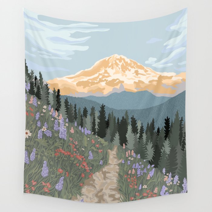 Mount Rainier National Park Wall Tapestry Gallery Image 2
