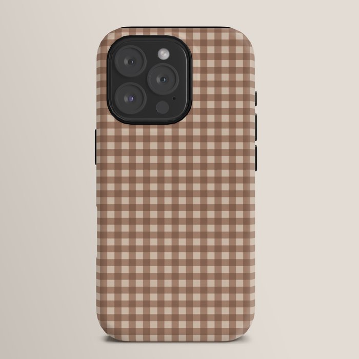 Gingham Plaid Pattern - Coffee Creme iPhone Case Gallery Image 15