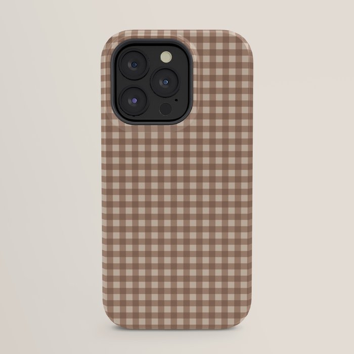 Gingham Plaid Pattern - Coffee Creme iPhone Case Gallery Image 23