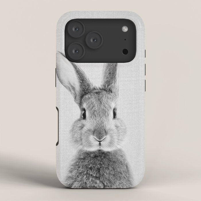 Rabbit - Black & White iPhone Case Gallery Image 3