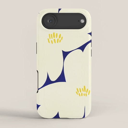 Abstract botanical 52-blue iPhone Case Gallery Image 2