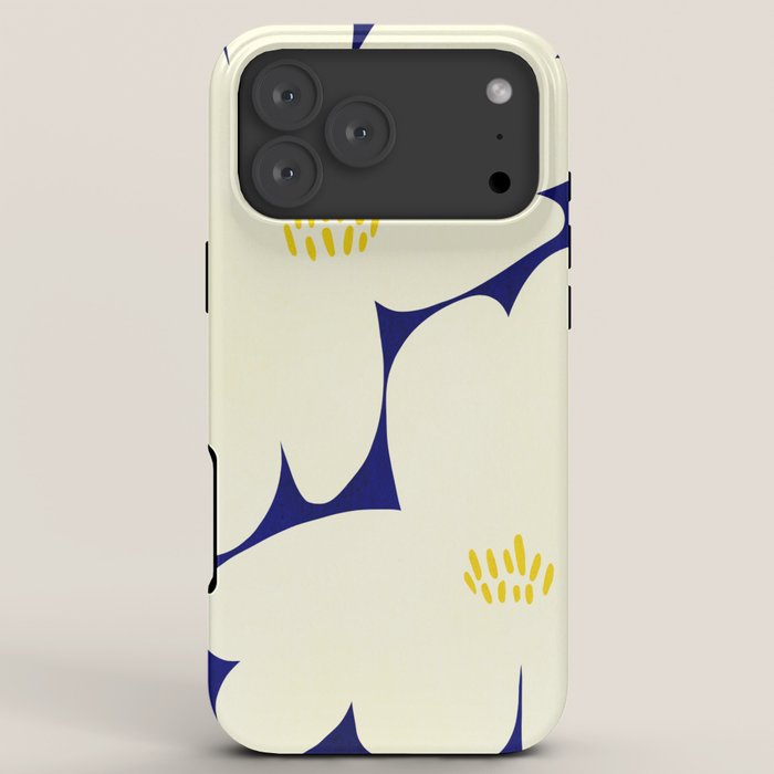 Abstract botanical 52-blue iPhone Case Gallery Image 8
