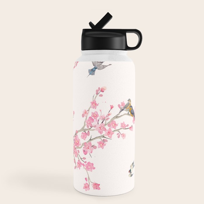 Birds and cherry blossoms Water Bottle Gallery Image 4