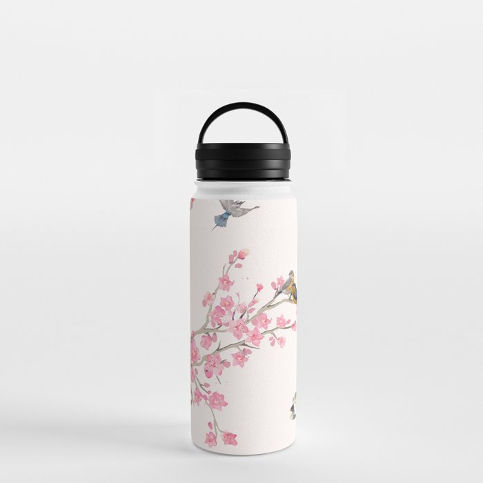 Birds and cherry blossoms Water Bottle Gallery Image 3