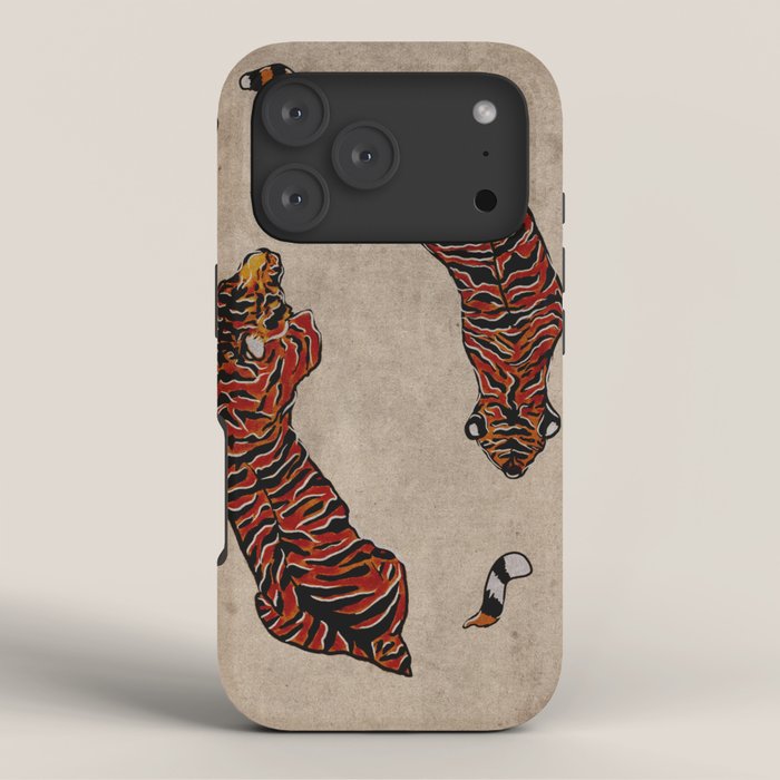 Two Tigers -- Ukiyo-e Style iPhone Case Gallery Image 3