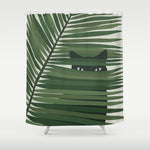 Cat and Plant 53 Shower Curtain Gallery Image 1