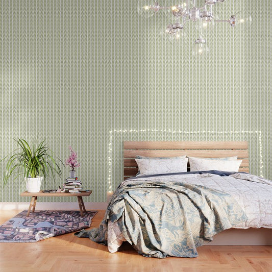 Scandinavian Mid Century Pattern Green Wallpaper Gallery Image 1