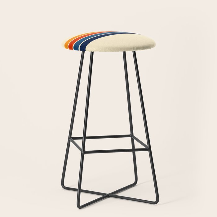 Classic Retro Stripes Stool Gallery Image 1