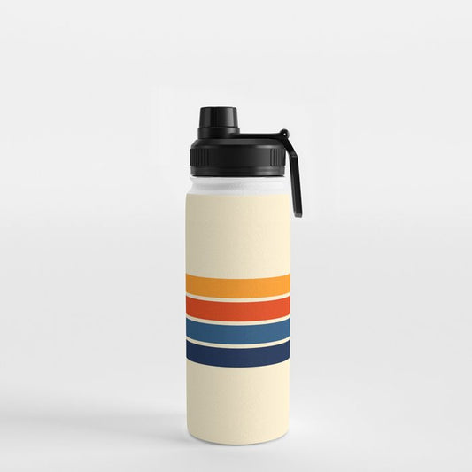 Classic Retro Stripes Water Bottle Gallery Image 2