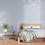 Ditsy Toile Floral Blue and White Wallpaper Gallery Image 1