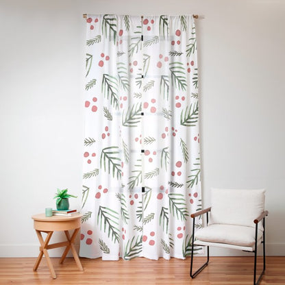 Christmas tree branches and berries - vintage Window Curtain Gallery Image 12