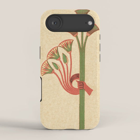 Egyptian Papyrus Plants and Lotus Flowers iPhone Case Gallery Image 2