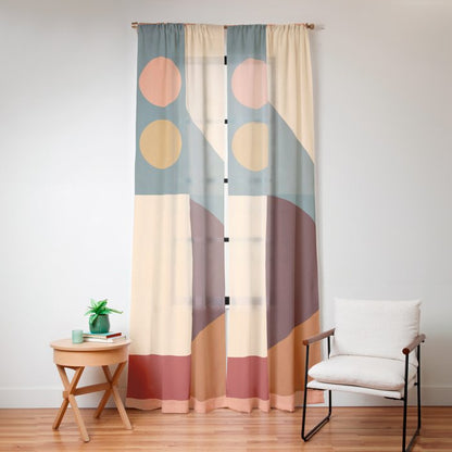 Abstract Geometric Shapes 47 Window Curtain Gallery Image 16