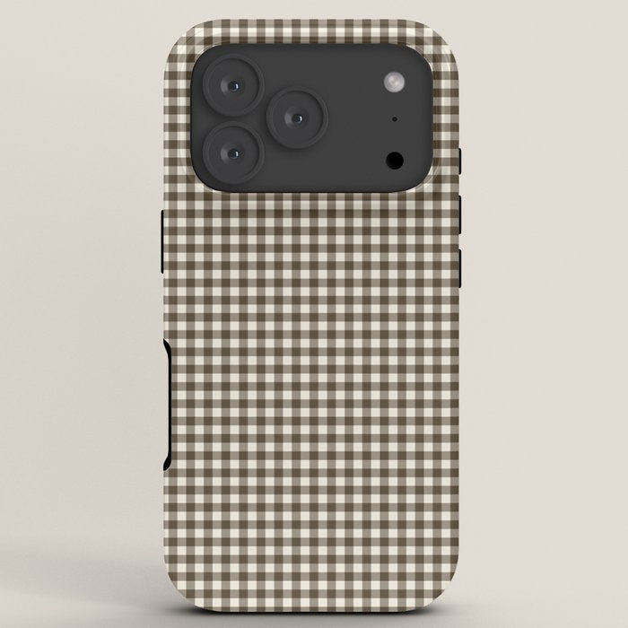 brown gingham iPhone Case Gallery Image 7