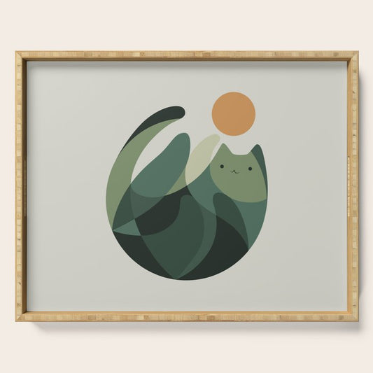 Cat Landscape 121 Serving Tray Gallery Image 1