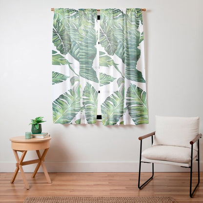 Jungle Leaves, Banana, Monstera #society6 Window Curtain Gallery Image 11