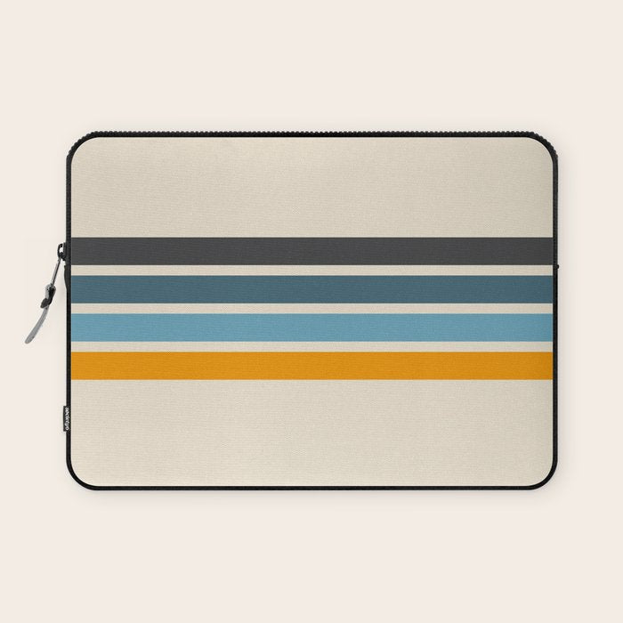 Vintage Retro Stripes Laptop Sleeve Gallery Image 1