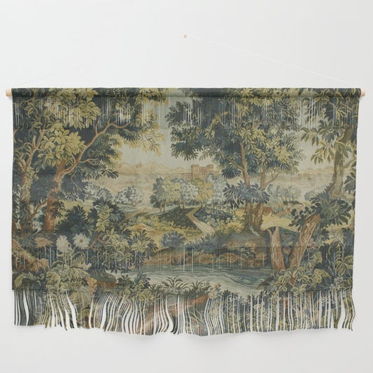 Antique 18th Century Verdure French Aubusson Tapestry Wall Hanging Gallery Image 2