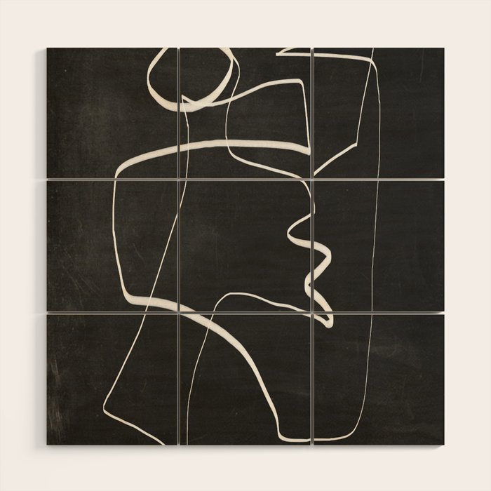 Abstract line art 6/2 Wood Wall Art Gallery Image 1
