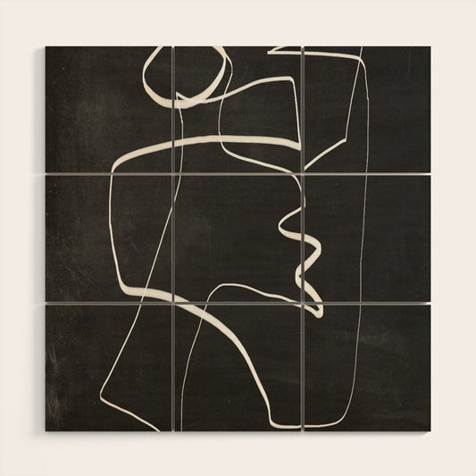 Abstract line art 6/2 Wood Wall Art Gallery Image 2