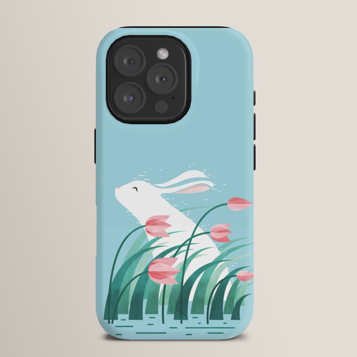 Rabbit Resting, Sky Blue Version iPhone Case Gallery Image 15