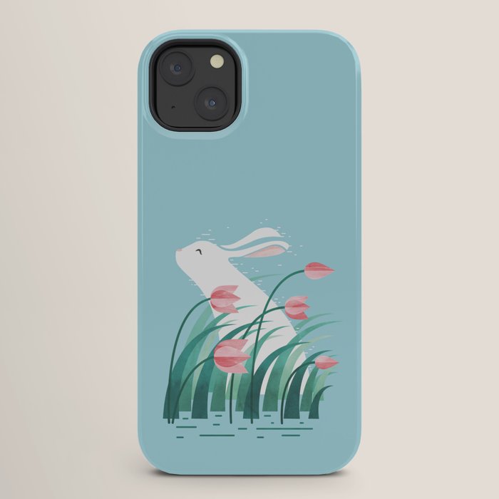 Rabbit Resting, Sky Blue Version iPhone Case Gallery Image 26
