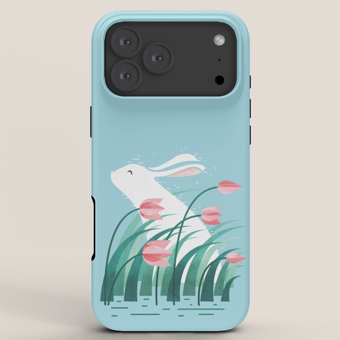 Rabbit Resting, Sky Blue Version iPhone Case Gallery Image 8