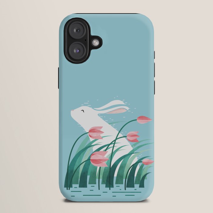 Rabbit Resting, Sky Blue Version iPhone Case Gallery Image 10