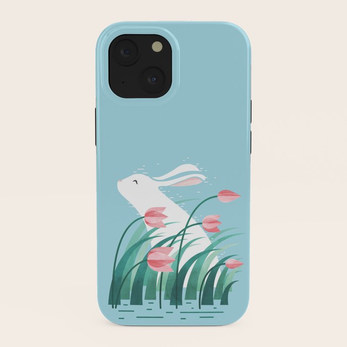 Rabbit Resting, Sky Blue Version iPhone Case Gallery Image 38