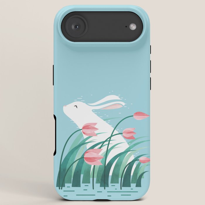 Rabbit Resting, Sky Blue Version iPhone Case Gallery Image 6