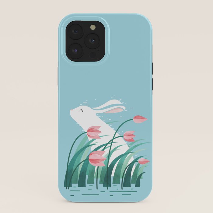 Rabbit Resting, Sky Blue Version iPhone Case Gallery Image 40