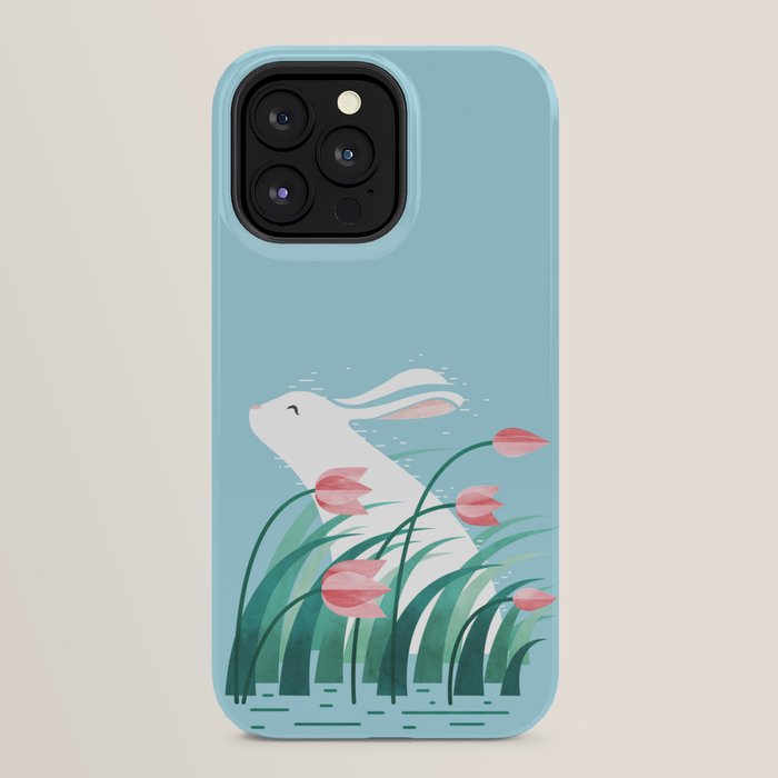 Rabbit Resting, Sky Blue Version iPhone Case Gallery Image 32