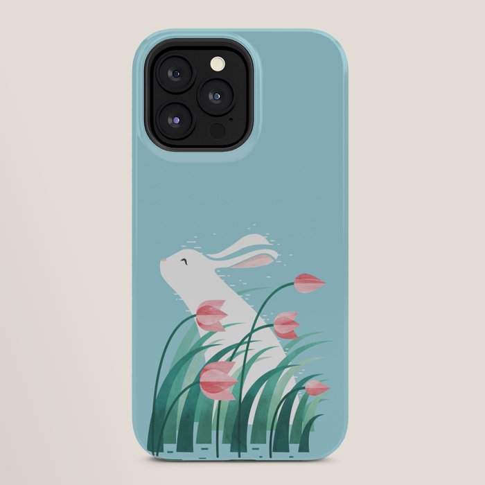 Rabbit Resting, Sky Blue Version iPhone Case Gallery Image 28