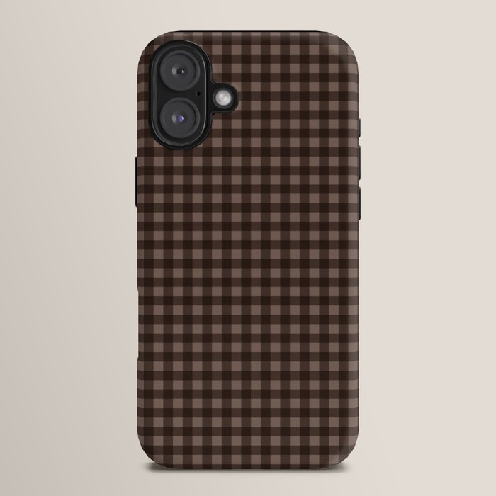 Gingham Plaid Pattern - Earthy Brown iPhone Case Gallery Image 14