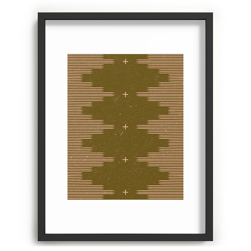 Southwestern Minimalist Retro Green & Pink Framed Art Print Gallery Image 83