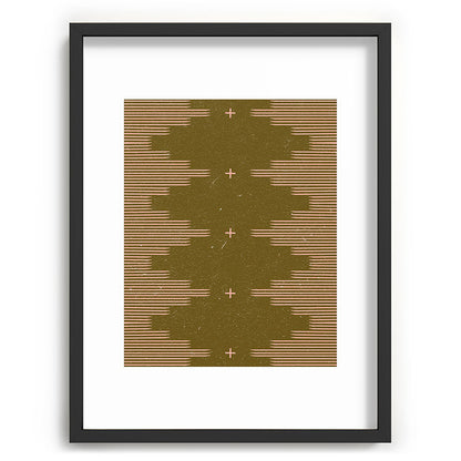 Southwestern Minimalist Retro Green & Pink Framed Art Print Gallery Image 83