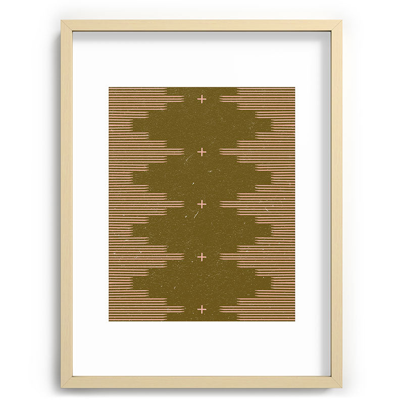 Southwestern Minimalist Retro Green & Pink Framed Art Print Gallery Image 99