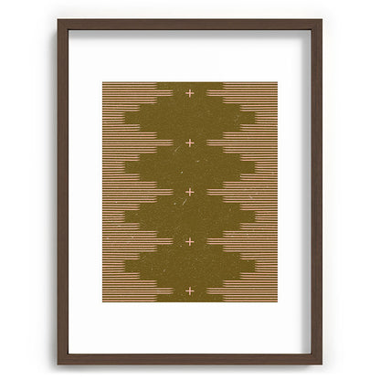 Southwestern Minimalist Retro Green & Pink Framed Art Print Gallery Image 92